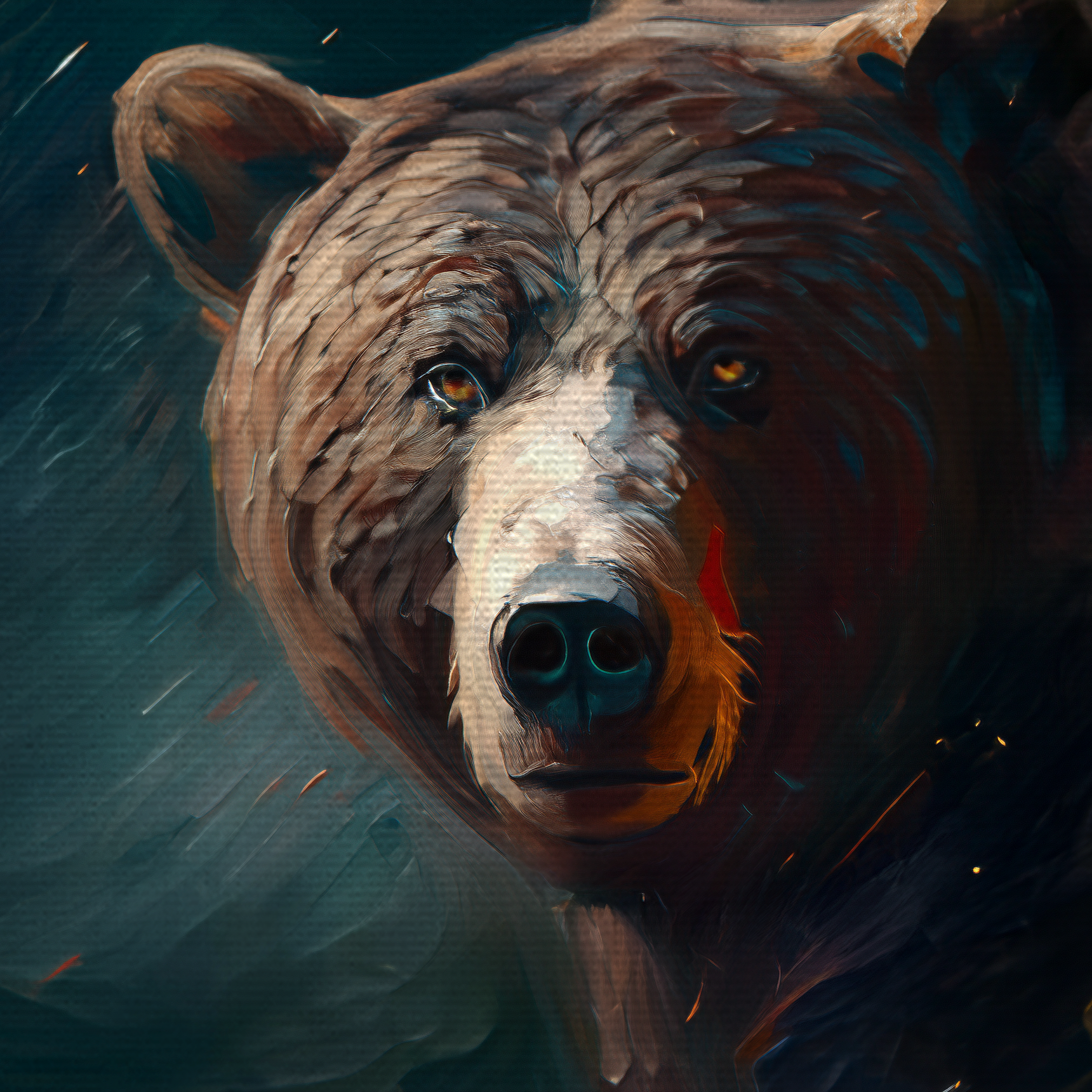 "ANCIENT FUR AND SHADOW" - ORIGINAL PAINTING