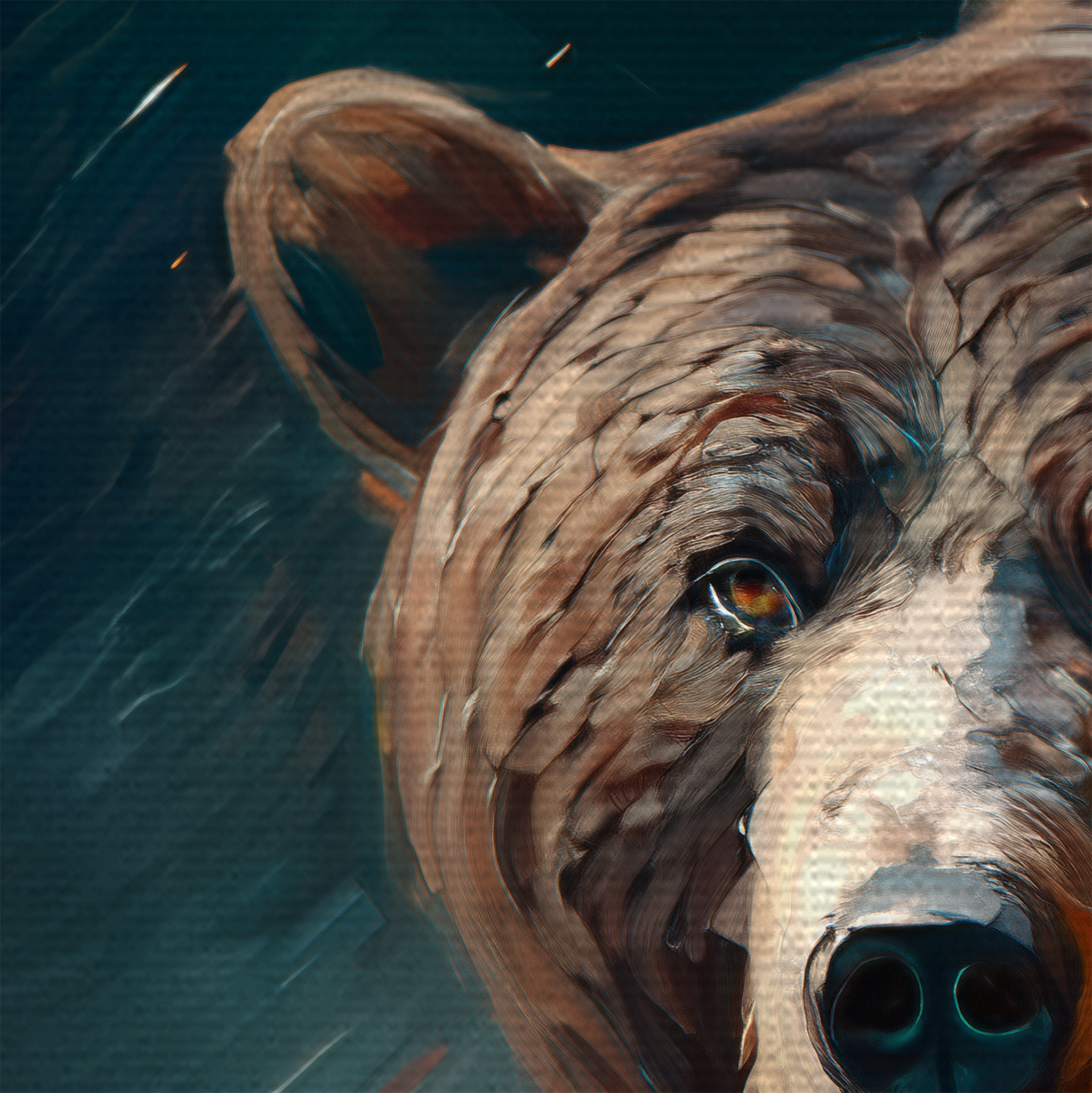 "ANCIENT FUR AND SHADOW" - ORIGINAL PAINTING