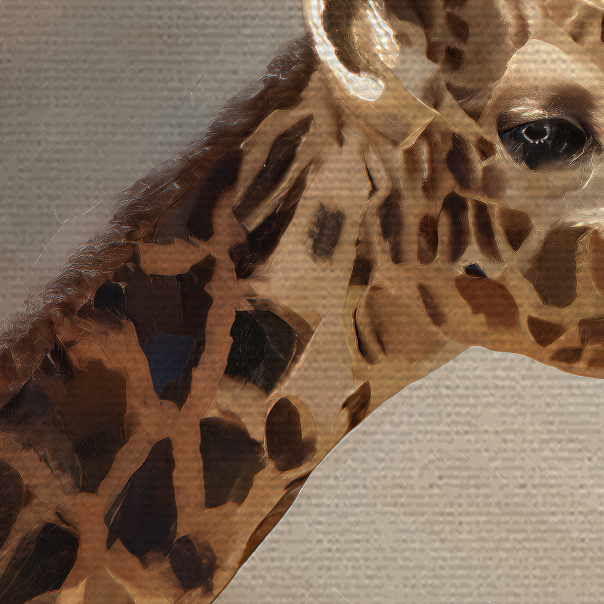 "THE SENTRY OF THE OCHRE PLAIN" - ORIGINAL PAINTING